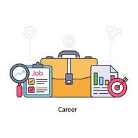 Conceptual flat design illustration of career vector