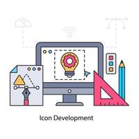 Icon development vector in flat design