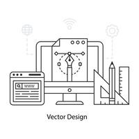 Vector design illustration in linear style