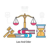una perfecta ilustración de diseño de la ley y el orden vector