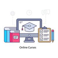 Perfect design illustration of online course vector