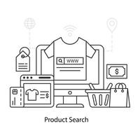 A premium download illustration of product search vector