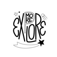 Explore more hand lettering quote with comet and stars illustration vector