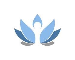 Abstract lotus flower and yoga vector