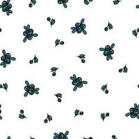 cute seamless pattern with blueberries on white background. Good for textile and fabric prints, bedding, scrapbooking, stationary, wallpaper, wrapping paper, etc. EPS 10 vector