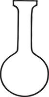chemical flask icon. hand drawn doodle style. , minimalism, monochrome laboratory glassware vector