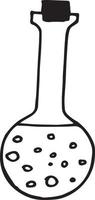 chemical flask icon. hand drawn doodle style. , minimalism, monochrome laboratory glassware