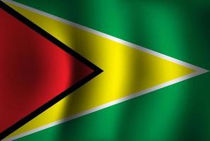 Fondo de bandera de Guyana ondeando 3d. fondo de pantalla de la bandera del día de la independencia nacional vector