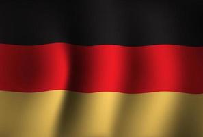 Fondo de bandera de Alemania ondeando 3d. fondo de pantalla de la bandera del día de la independencia nacional vector