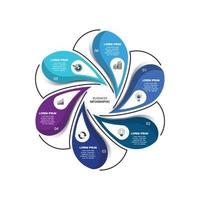 circle element with paper icon and text holder to circle white paper. business development features. Infographic design templates. Vector illustration.