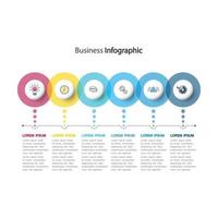 plantilla de infografía vectorial para diagramas, gráficos, presentaciones, cuadros, conceptos de negocio. vector