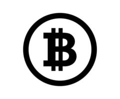 icono de signo de bitcoin para dinero de internet. símbolo de moneda criptográfica vector