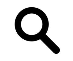 Magnifying glass or search icon, flat vector graphic on isolated background.