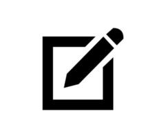 Editar icono de texto, símbolo de lápiz aislado sobre fondo blanco, ilustración vectorial vector