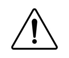 sign. Alarm sign. Error message.Danger warning icon. Danger warning. Vector icon. Risk sign. Information sign. Exclamation icon. Alert