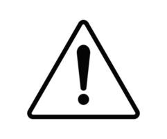 sign. Alarm sign. Error message.Danger warning icon. Danger warning. Vector icon. Risk sign. Information sign. Exclamation icon. Alert