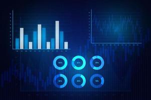 illustration of financial graph chart. Stock Market Chart.graph chart of stock market investment trading. vector