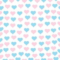 Lovely Heart Shape Seamless Pattern Cute White Background vector