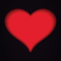 Love Symbol Red Heart Shape Icon Element vector