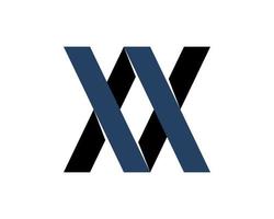 Abstract shape with X X letter initial vector