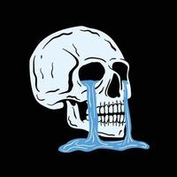 skull cry head blue hand drawing for tattoo,design tshirt,and many more.free vector