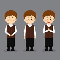 Belgians Character with Various Expression vector