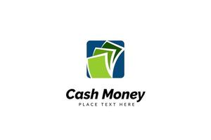 Cash money logo design template. Digital payment logo design. vector