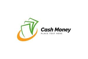 Cash money logo design template. Digital payment logo design. vector