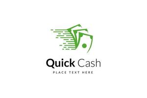 Quick cash logo design template. Digital payment logo design. vector