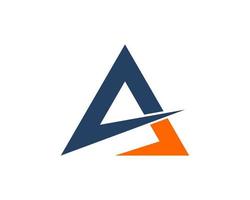 Blue and orange triangle shape vector