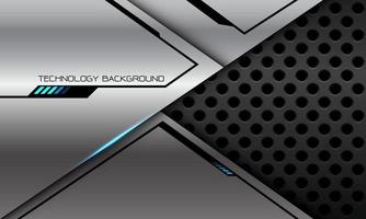 Abstract silver grey metallic black cyber line geometric design modern technology futuristic background vector