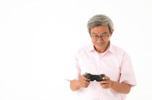 Older men and modern technology photo