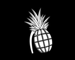 Simple pineapple grenade vector