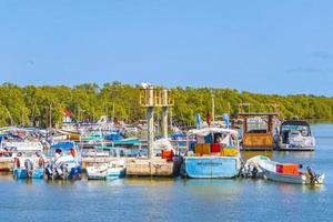 Holbox Mexico 21. December 2021 Panorama landscape Holbox village port harbor Muelle de Holbox Mexico. photo