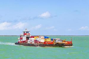 Holbox Mexico 21. December 2021 Holbox Express car ferry from Holbox island Quintana Roo Mexico. photo