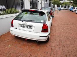 Cape Town South Africa 19. January 2018 Small white car in Newlands, Cape Town, South Africa. photo