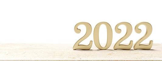 Happy New Year Background. Start to 2022. 3D illustration photo