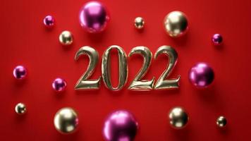 Happy New Year Background. Start to 2022. 3D illustration photo