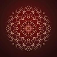 Luxurious golden mandala vector. Mandala ornament on a red background. Luxurious decoration. Golden pattern. Luxury mandala decoration. Luxurious Mandala pattern. Red background. vector