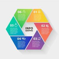 infografía de círculo de vector. plantilla para diagrama, gráfico, presentación y tabla. concepto de negocio con opciones, piezas, pasos o procesos. vector