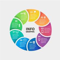 Vector circle infographics. Template for diagram, graph, presentation and chart. Business concept with options, parts, steps or processes.