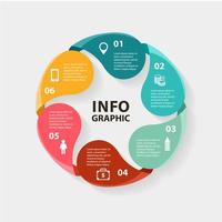 Vector circle infographics. Template for diagram, graph, presentation and chart. Business concept with options, parts, steps or processes.