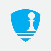 Vector illustration. Chess Club Logo design.