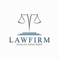 justicia, equilibrio, legal, diseño de logotipo de ley vector premium