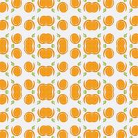 Seamless Pattern Background of Fresh Orange Shape vector