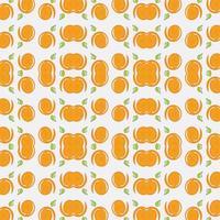 Seamless Pattern Background of Fresh Orange Shape vector