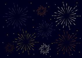 Sparkle firework in the night sky vector