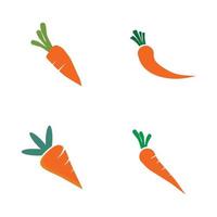 Carrot icon logo set design template vector