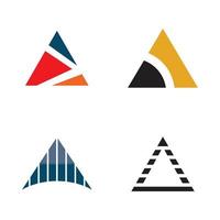 Triangle shape pattern icon logo design vector