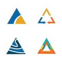 Triangle shape pattern icon logo design vector